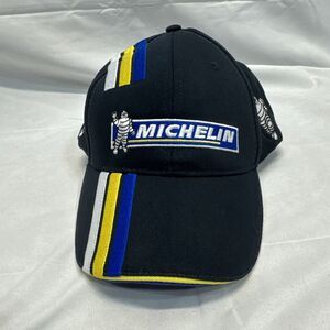 Michelin Man Hat Cap Strap Black Blue Yellow Adult Baseball Tires Embroidered